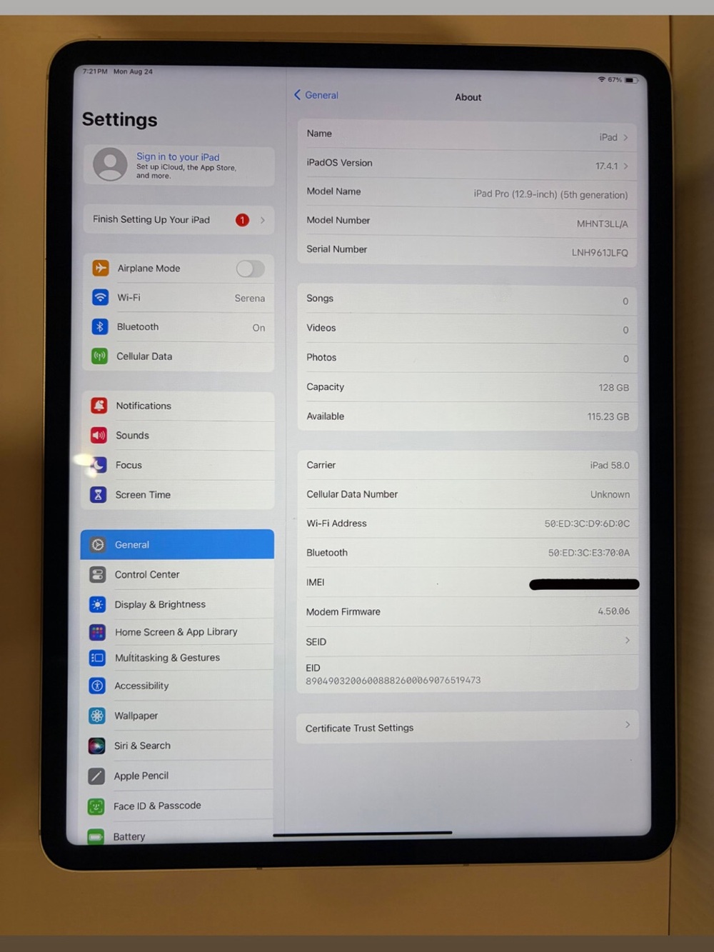 Apple iPad Pro 12.9" 5th Gen - 128GB Wi-Fi